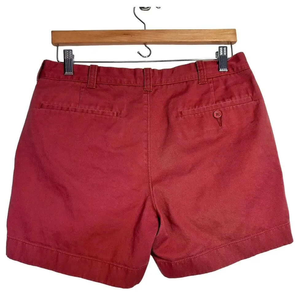 J Crew Shorts Men Size 31W Light Red Flat Front Chino Beach Golf Vacation Summer